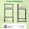 Set of 2 Stack-able Counter-Height Bar Stools with PU Leather & Footrest